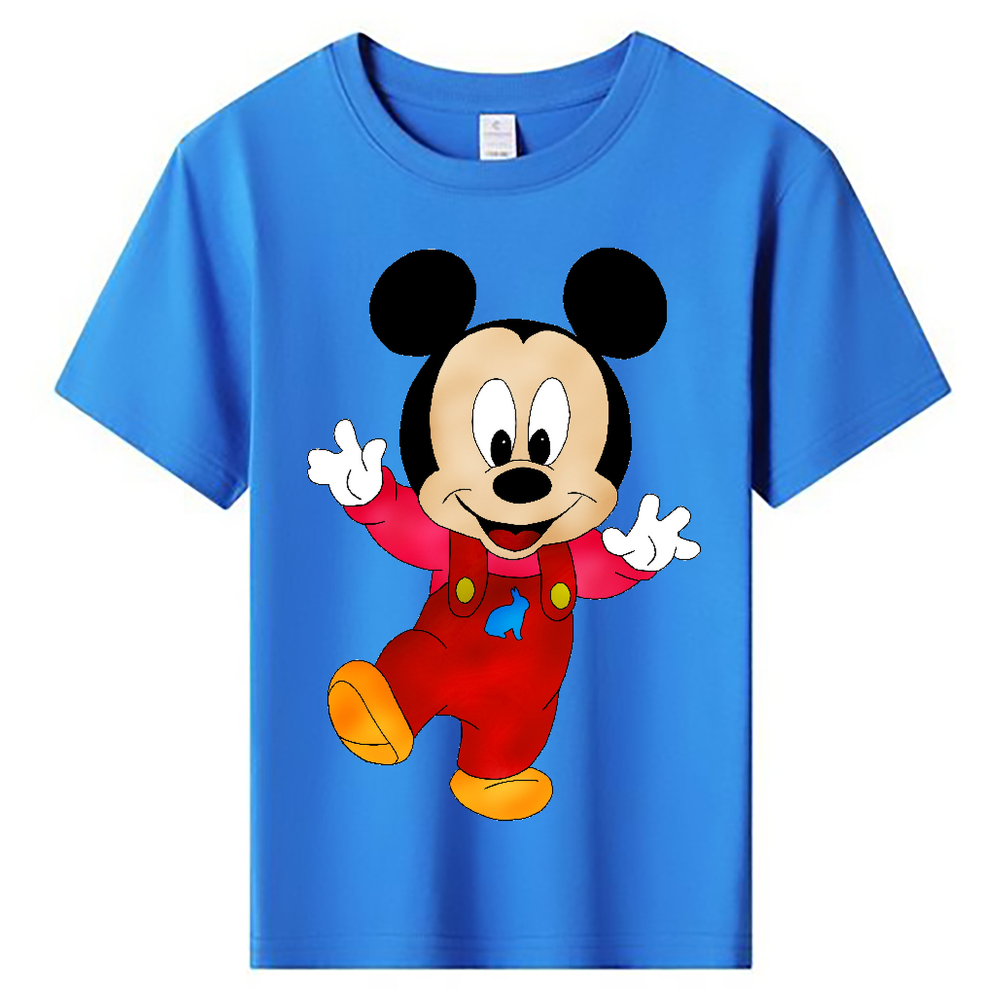 ミッキーマウス Mickey Mouse 綿100％キッズTシャツ（フロントプリント）
